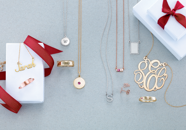 Alphabet diamond block necklace