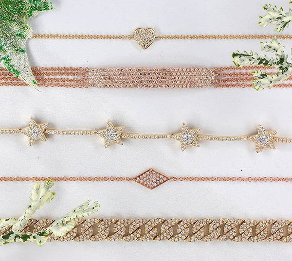 Diamond Pave Bar Bracelet