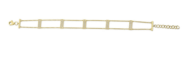 Diamond Pave Ladder Bracelet