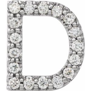 Alphabet diamond block earring