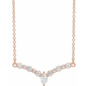 "V" Diamond Necklace