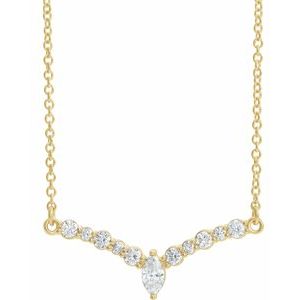 "V" Diamond Necklace