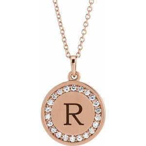 Circle Signet Diamond Halo Necklace