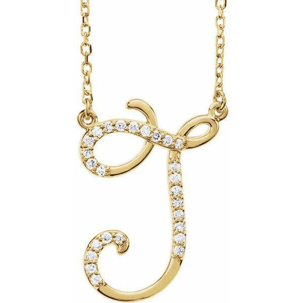 Cursive best sale j necklace