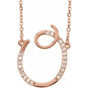 Alphabet Cursive/Script Diamond Letter Necklace