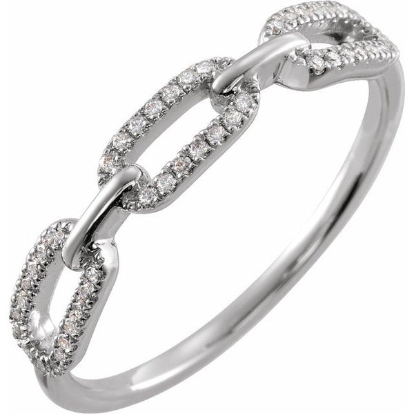 Chain Link Diamond Ring