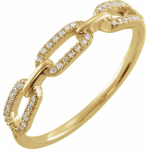 Chain Link Diamond Ring