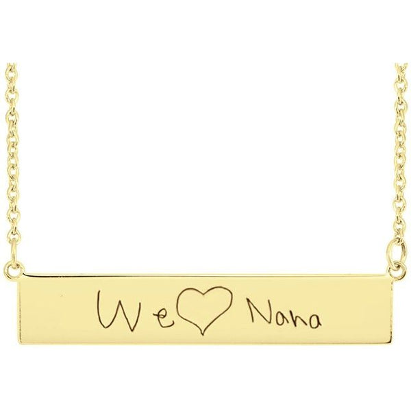 Engravable Bar Necklace