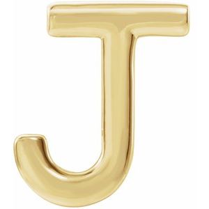 Alphabet block letter stud earring