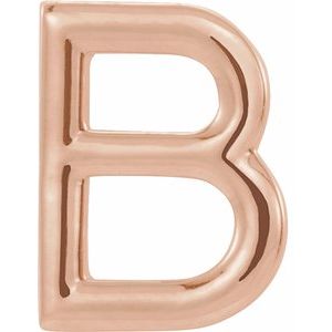 Alphabet block letter stud earring