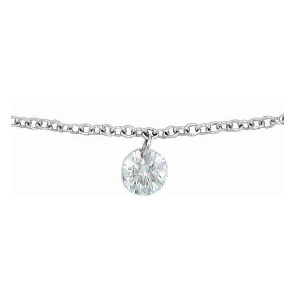 Solitaire Round Cut Diamond Necklace
