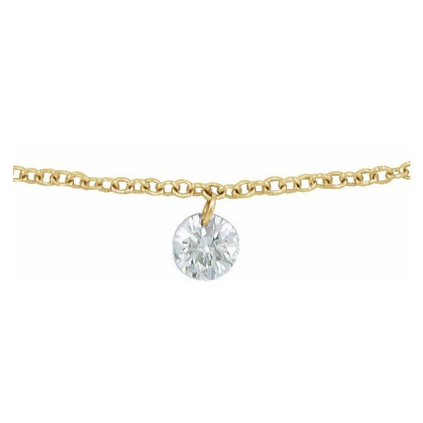 Solitaire Round Cut Diamond Necklace