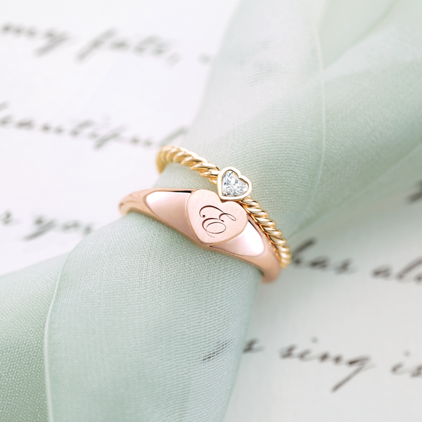 Signet Heart Ring