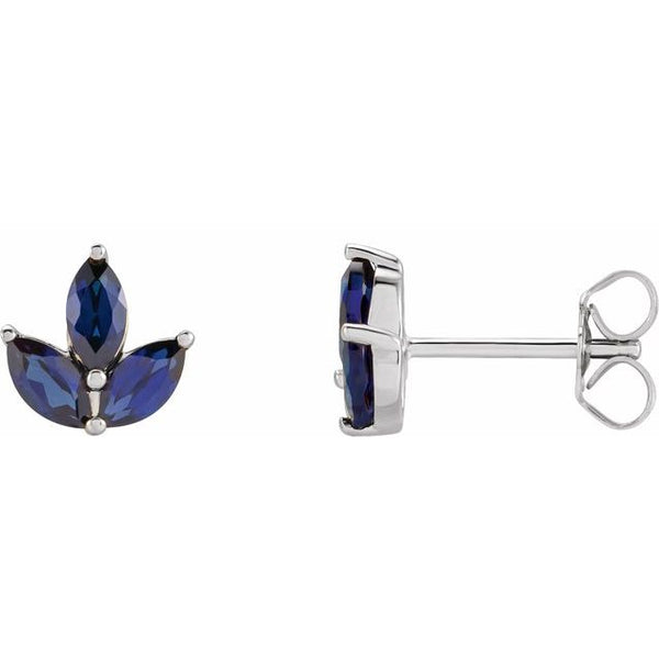 Marquise Gemstone Cluster Earring