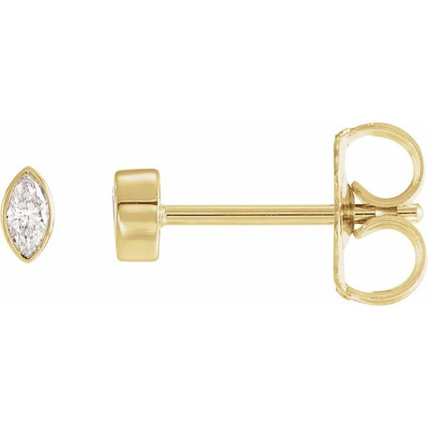 Marquise Diamond Bezel Studs