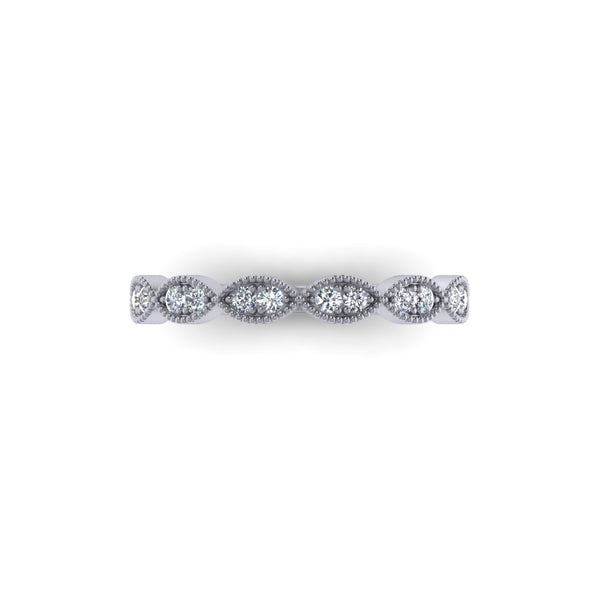 Eyelet Band with Intricate Milgrain Border