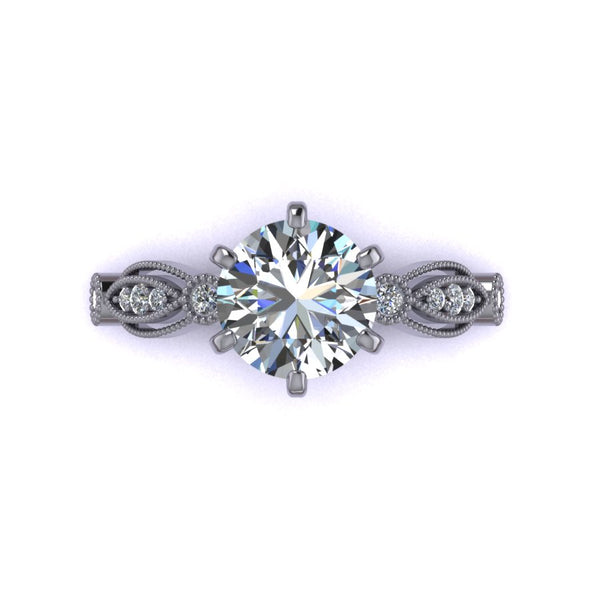 Vintage "Gina" Lace Engagement Ring