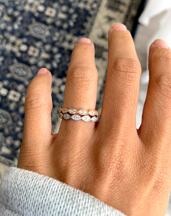 Eyelet Band with Intricate Milgrain Border