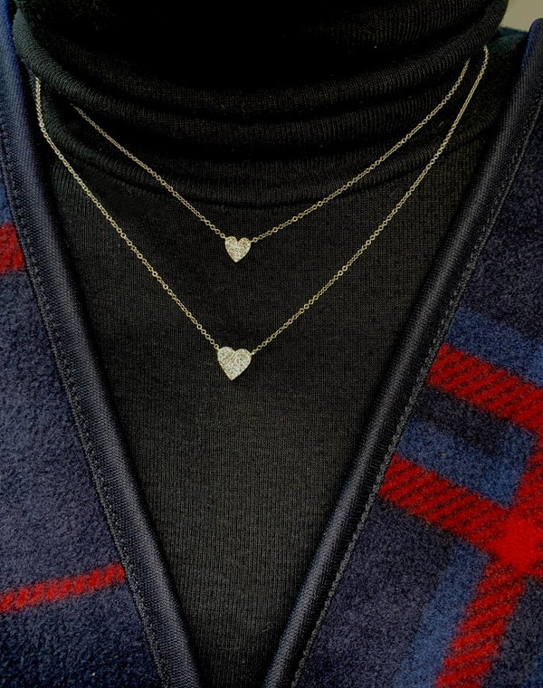 Big Heart Pave Necklace