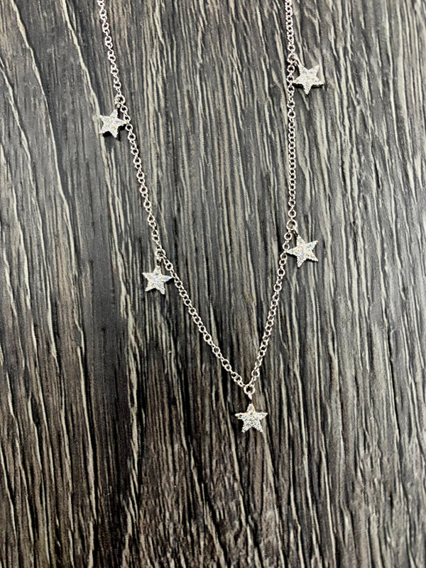 Five Star Pave Necklace