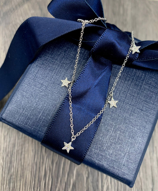 Five Star Pave Necklace