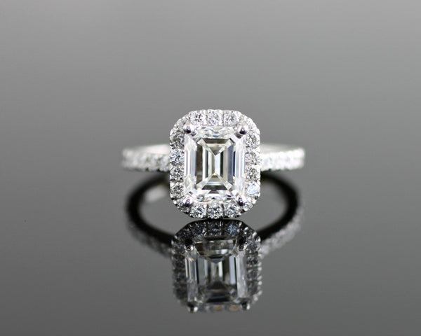 Emerald Cut Diamond Halo