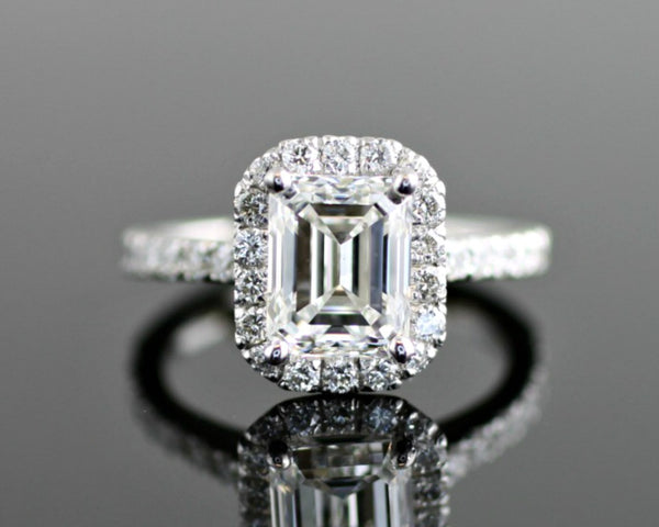 Emerald Cut Diamond Halo