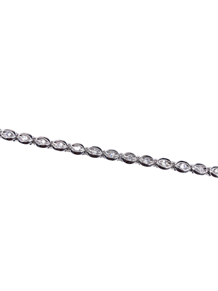 Round Diamond Bezel Tennis Bracelet
