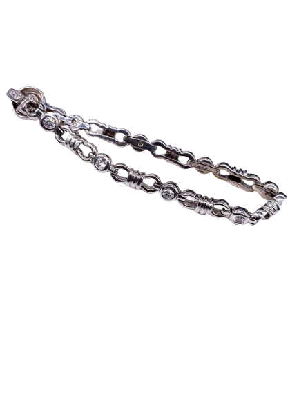 Round Diamond Bezel Line Tennis Bracelet
