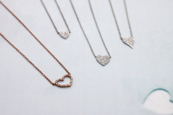 Big Heart Pave Necklace