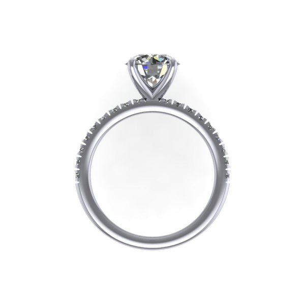 Tulip Prong Pave' Engagement Ring (Midi)