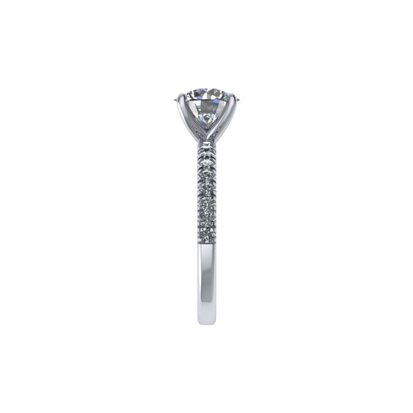 Tulip Prong Pave' Engagement Ring (Midi)