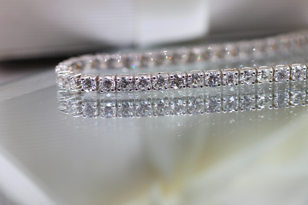 Diamond Line Tennis Bracelet (Natural AAAA Diamonds 6.40 ct)