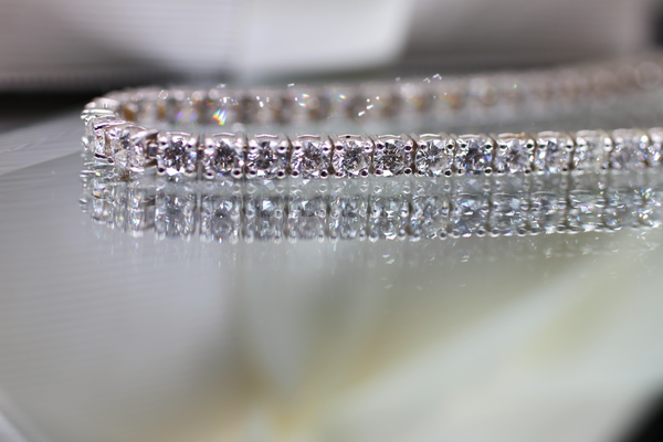 Diamond Line Tennis Bracelet (Natural AAAA Diamonds 6.40 ct)