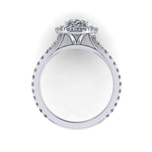 Oval Halo with split shank