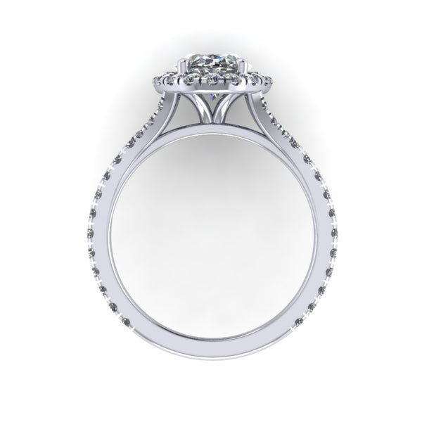 Oval Halo with split shank