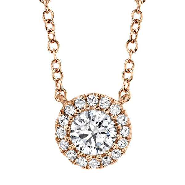 Round Halo Necklace