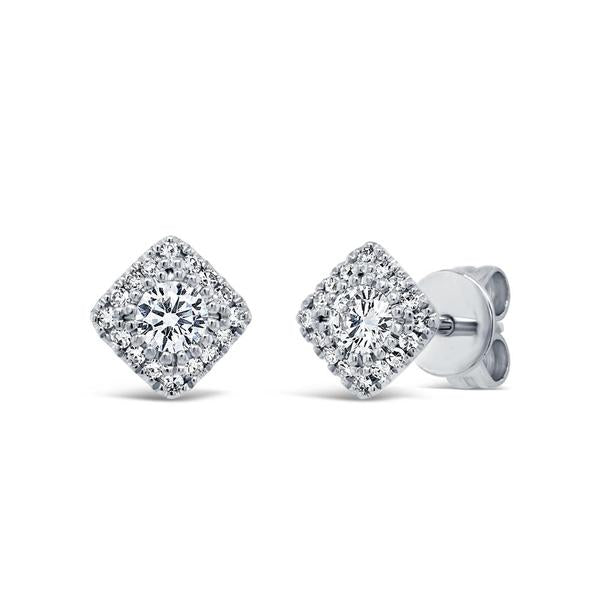 Cushion Halo Studs
