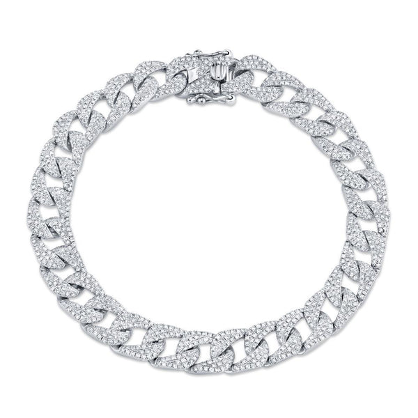 Cuban Link Diamond Bracelet (3-row)