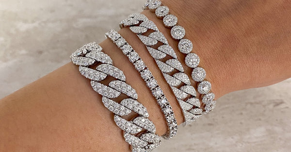 Cuban Link Diamond Bracelet (3-row)