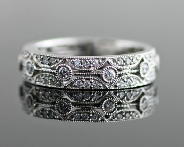Milgrain shop wedding ring