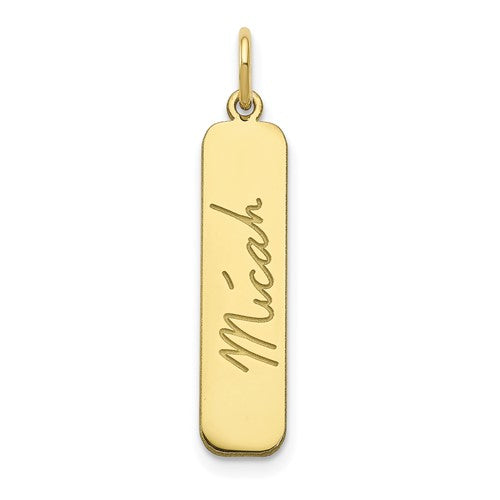 "Your Writing" Vertical Bar Necklace