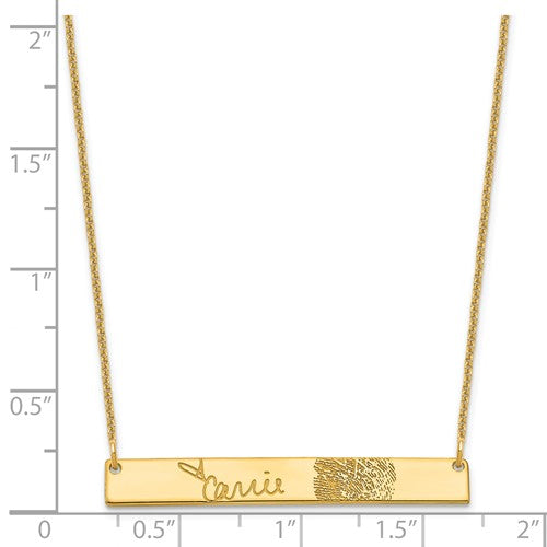 Engravable Bar Necklace