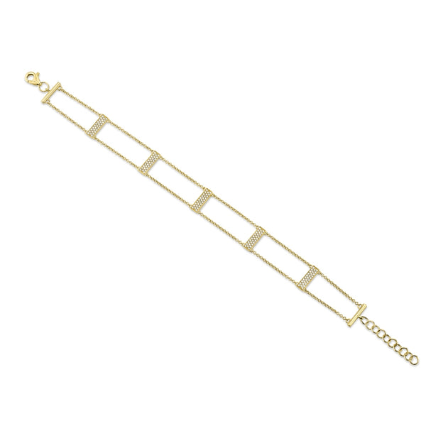 Diamond Pave Ladder Bracelet