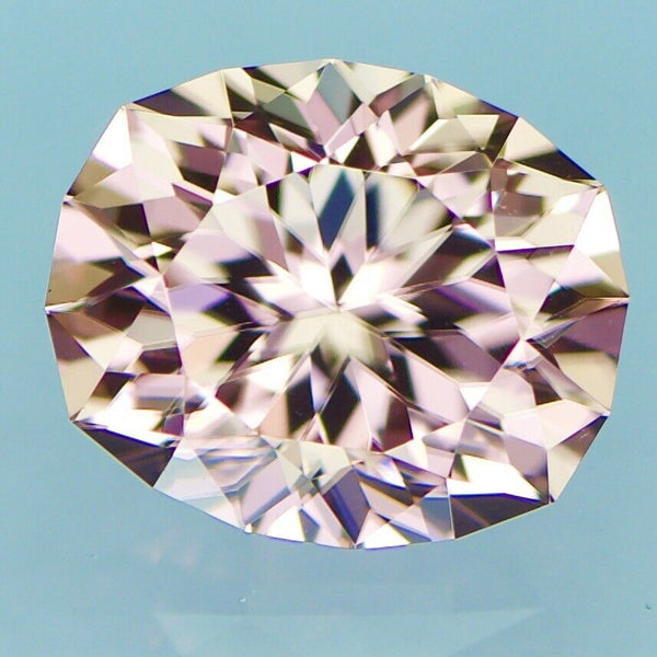 Natural Custom Cut Oval Champagne Peach Zircon (3.77 carats)