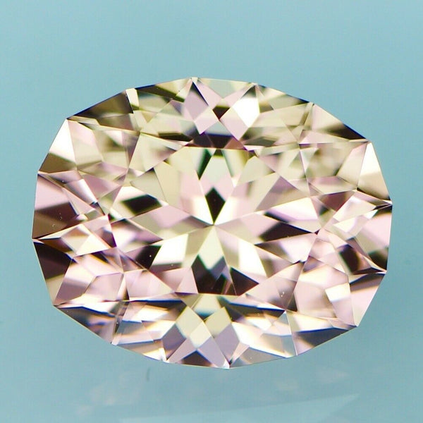 Natural Custom Cut Oval Champagne Peach Zircon (5.29 carats)