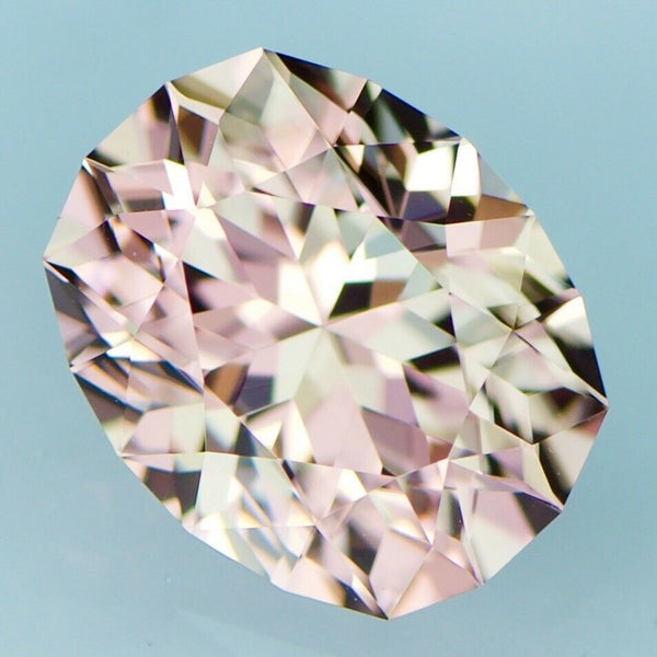 Natural Custom Cut Oval Champagne Peach Zircon (5.29 carats)