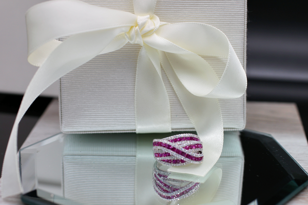 Ruby and Diamond Cocktail Ring