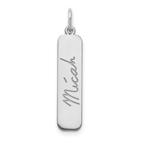 "Your Writing" Vertical Bar Necklace