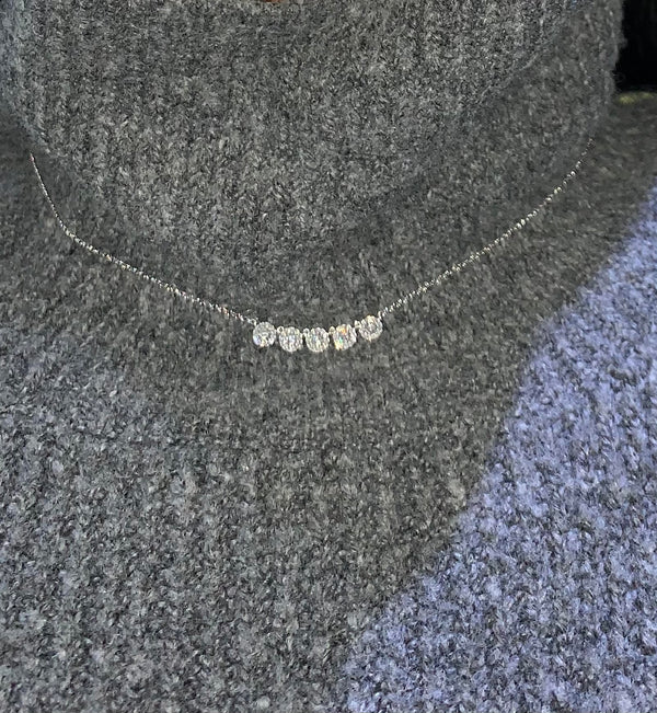 Five Halo Necklace